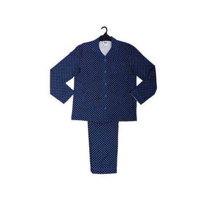 Flannel PJ Set, Navy Nights, Size L