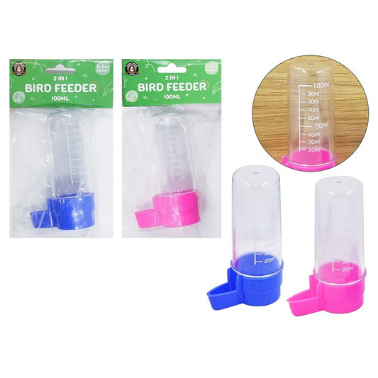 2 in 1 Bird Feeder, 100ml, Asstd