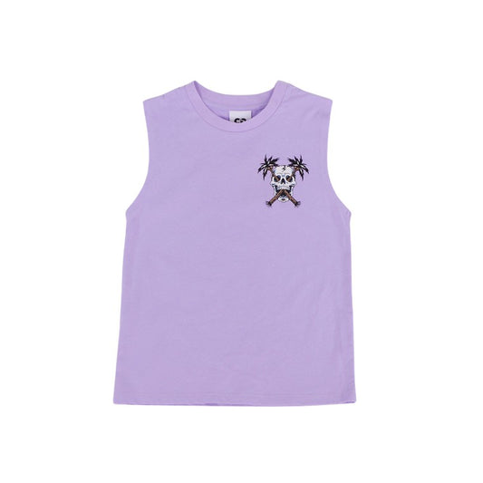 Skull Print Muscle Tank, Size 10