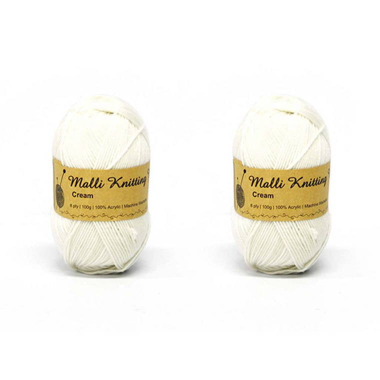 Acrylic Yarn, Cream