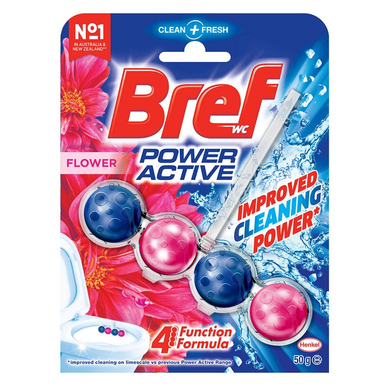 Bref Power Active Toilet Cleaner, Flower, 50g