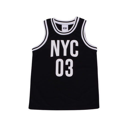 NYC Print Basketball Tank, Size 10