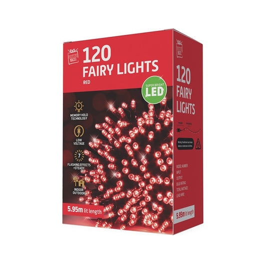 Fairy Lights, Mean Red, 120 LED