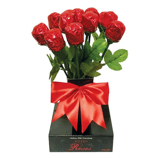 Milk Chocolate Hollow Mini Dozen Roses, 84gm