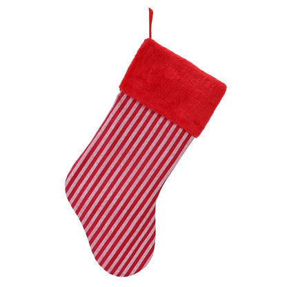 Classic Stocking w/ Plush Trim, 50cm, Asstd