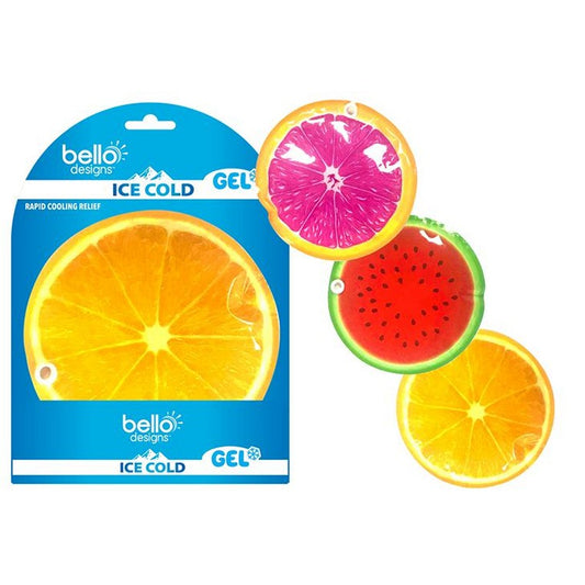 Gel Ice Cold Pack, Fruit, 16cm, Asstd