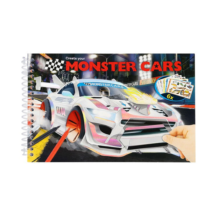 Monster Cars Pocket Colouring Book