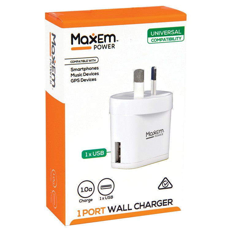 Maxem Charger, USB Single Port