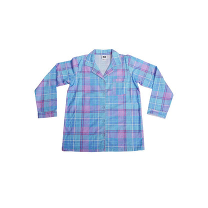 Flannel PJ Set, Pastel Check, Size 14