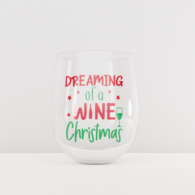 Festive Stemless Glass, 550ml