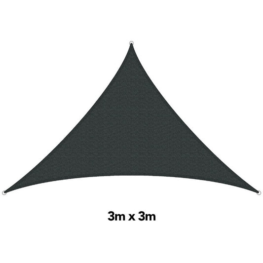 H&G Shade Sail Triangle Charcoal, 3x3m