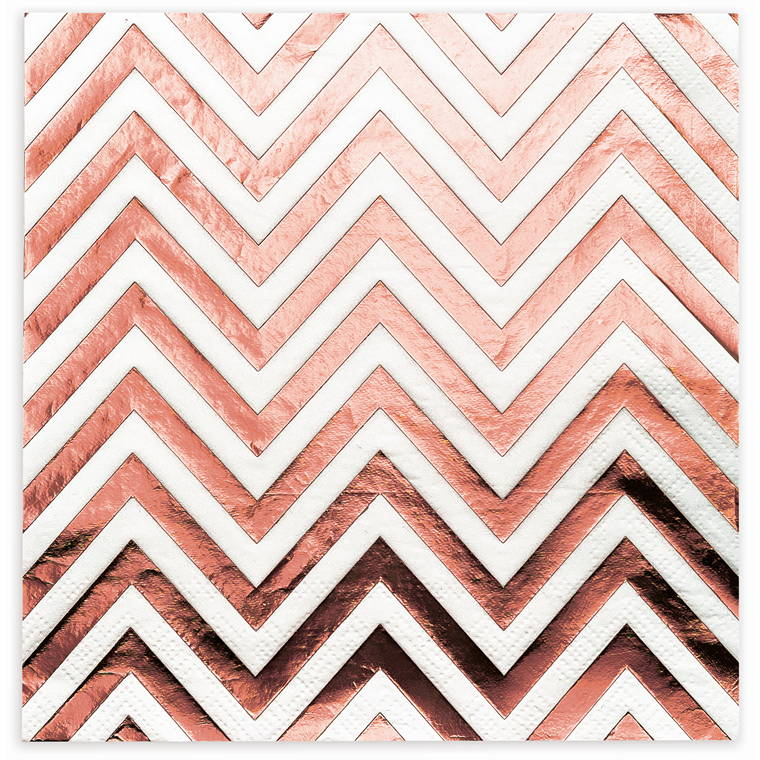 Rose Gold Chrome Napkin, 10pk