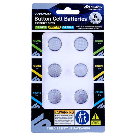 Button Cell Batteries, 6pk