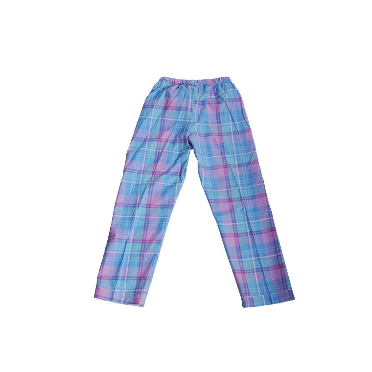 Flannel PJ Set, Pastel Check, Size 14