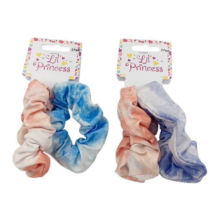 Little Princess Hair Scrunchie, Tie Dye, 2pk, 2 Asstd Colours