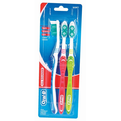 Oral B Toothbrush, Soft, 3pk