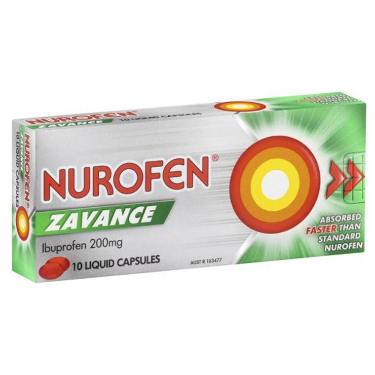 Nurofen Zavance Liquid 200mg Capsules, 10pk