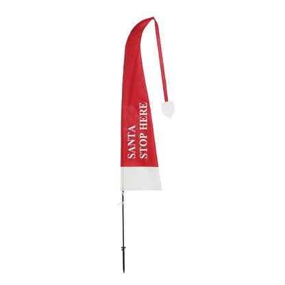 Santa Hat Flag, 3.75m, Asstd