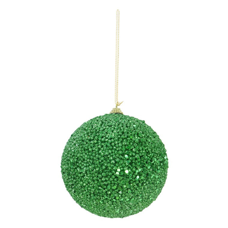 Bauble Glitter, 9cm, Asstd