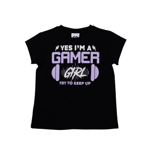 Gamer Print Tee, Size 8