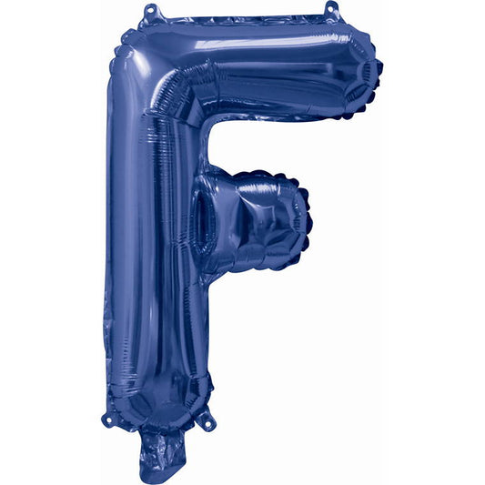 Blue Foil Balloon, 35cm, Letter F