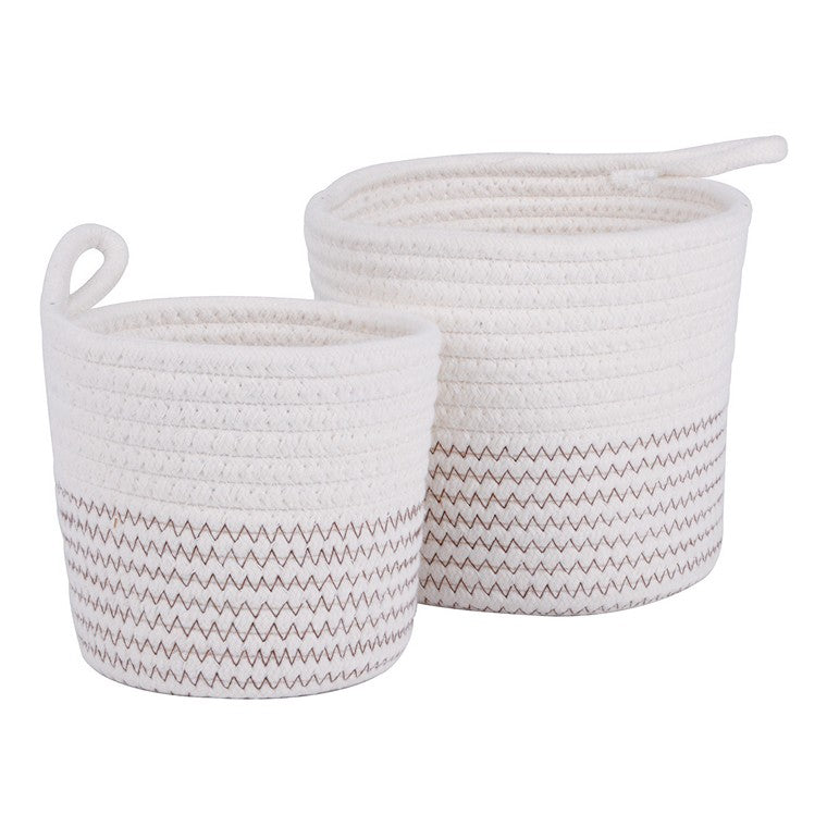 H&G Cotton Basket, Set Of 2