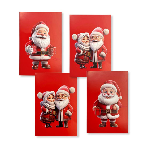 Cute Santa & Friends Christmas Cards, Asstd, 6pk