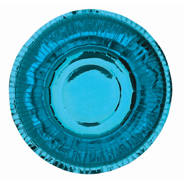 Teal Chrome Bowl, 8pk