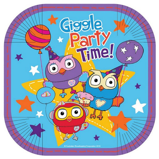 Giggle And Hoot Plates, 17cm, 8pk