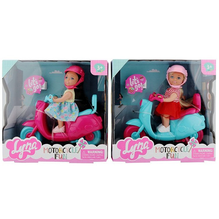 Small Doll w/ Scooter, 13cm, Asstd