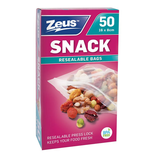 Zeus Snack Bags Press Lock, 50pk