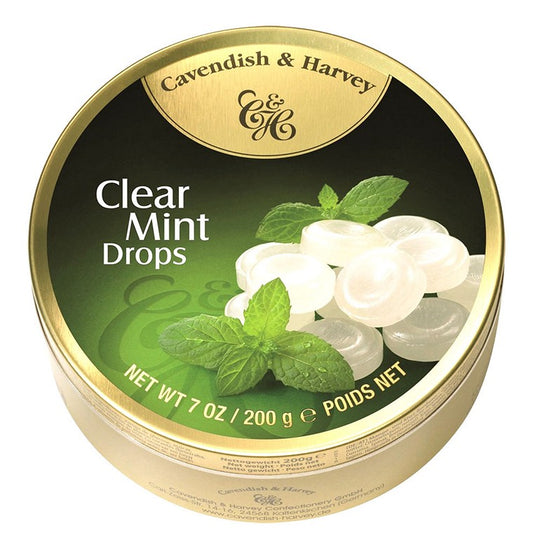 Cavendish & Harvey Clear Mint Drops, 200gm