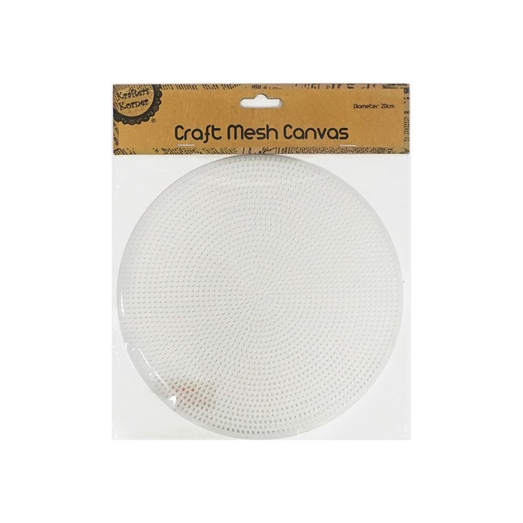 DIY Mesh Canvas, Round, 20cm