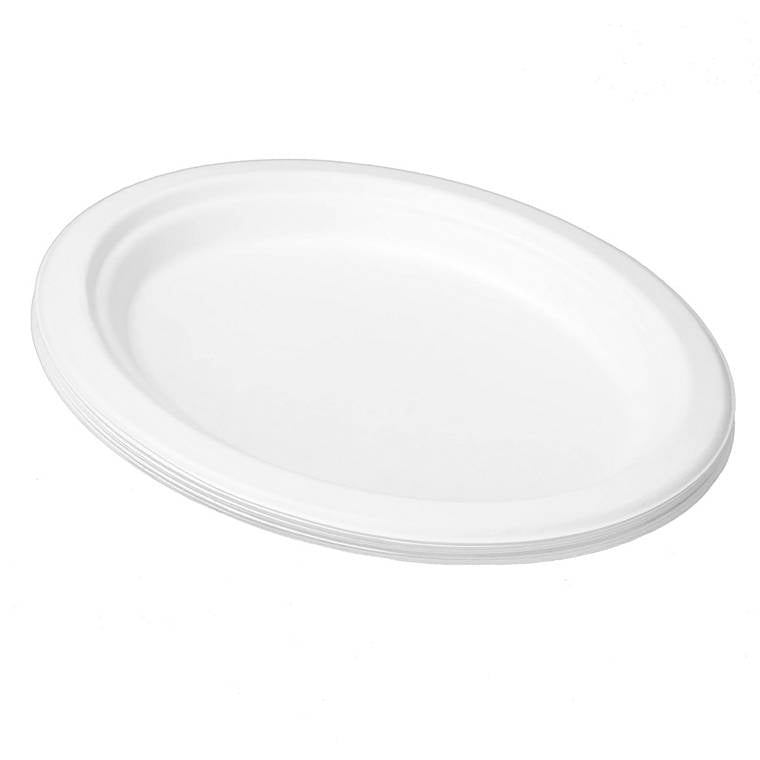 L&L Eco Oval Plate 26x20cm, 12pk