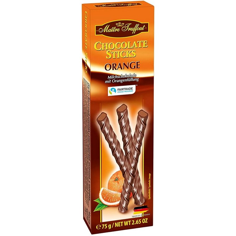 Maitre Truffout Chocolate Orange Sticks, 75gm