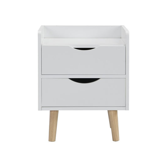 Sophia Night Stand, 2 Drawer, White