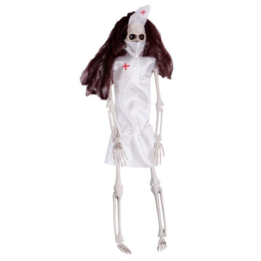 Skeleton Dressed Nurse, 40cm