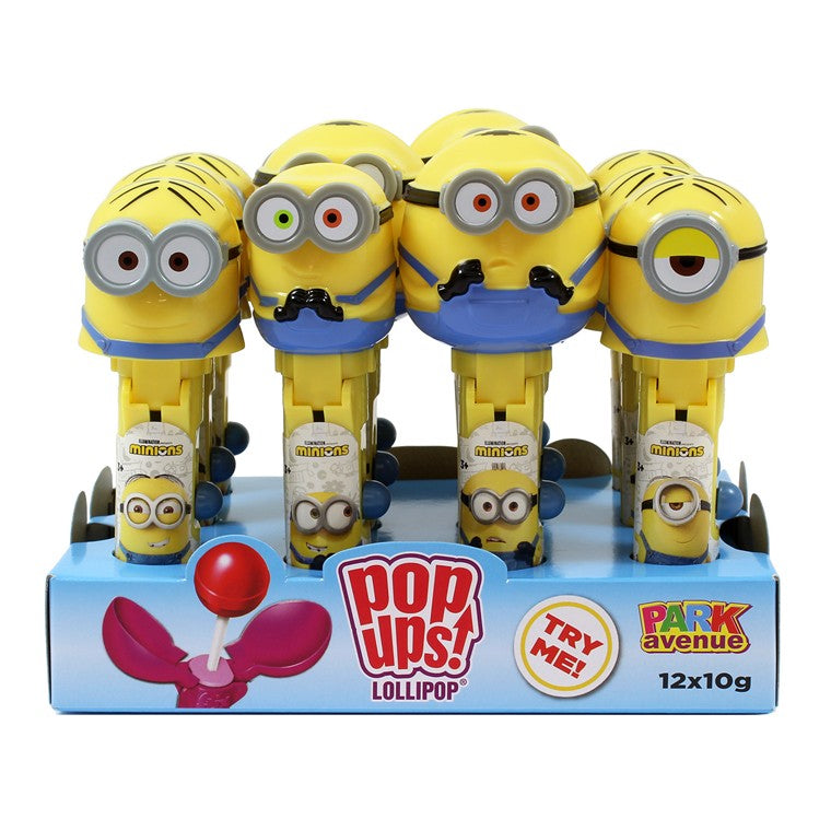 Pop Ups Lollipop, Minions, 4 Asstd Designs