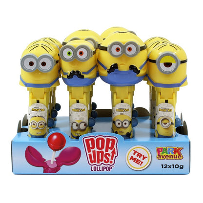 Pop Ups Lollipop, Minions, 4 Asstd Designs