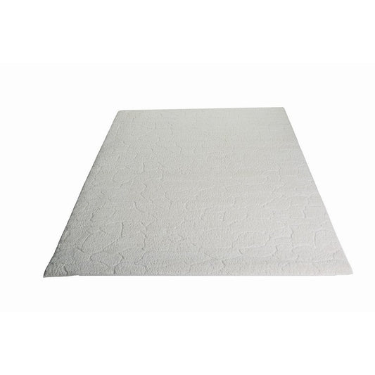 Jacquard Sherpa Rug, Cream Pebble, 200 x 140cm