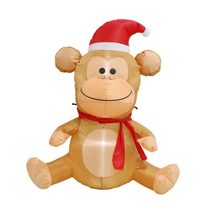 Xmas Inflatable Cute Monkey, 1.2m