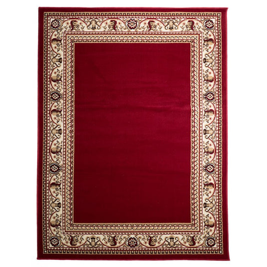 Premier Palmer Rug, Bordeaux Red Traditional, 160 x 215cm