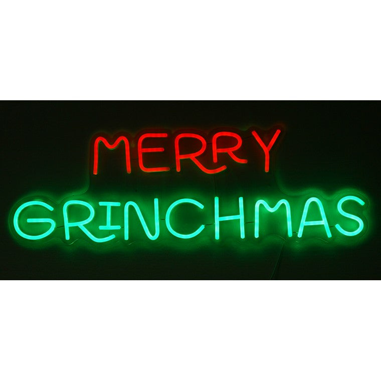 Neon Merry Grinchmas Sign