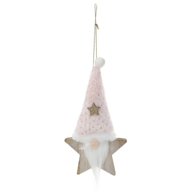 Hanging Gnome Star, 21cm, Asstd