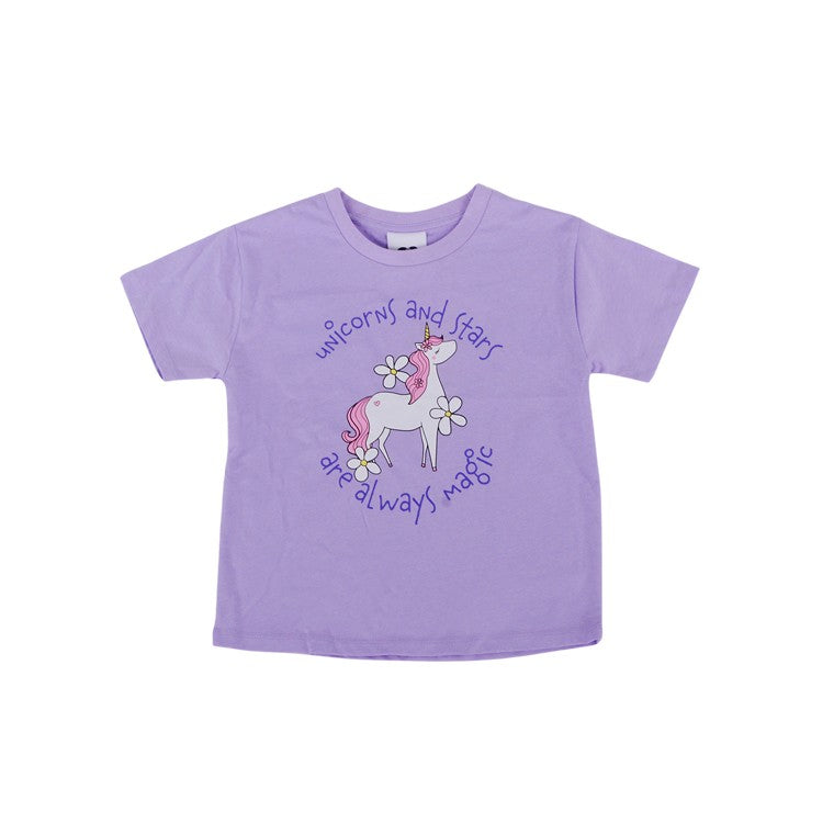 Unicorn Print Tee, Size 5