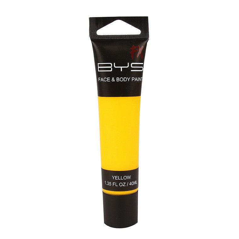 BYS Fx Face & Body Paint Tube, 40ml, Yellow