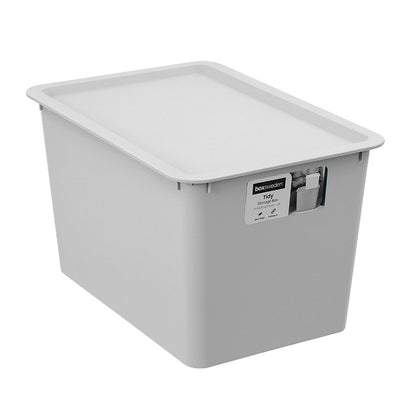 Tidy Storage Box w/ Lid, 20L, 3 Asstd Colours