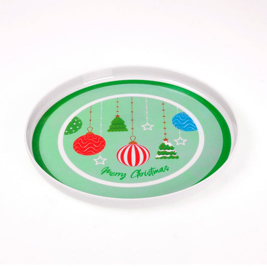 Christmas Melamine Plate Round, 25cm