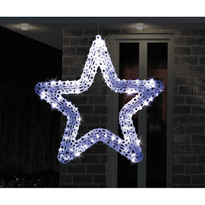 LED, Flashing Fancy Star, Asstd, 40cm