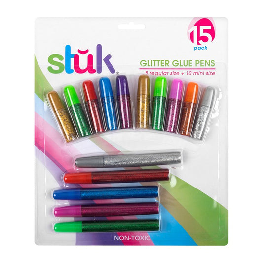 Glitter Glue Pens, 15pk